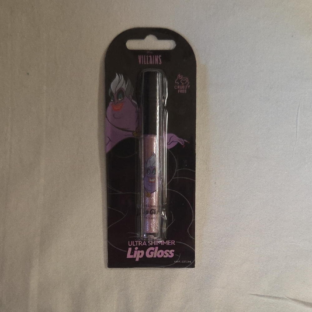 Disney Ursula Villains Shimmer Lip Gloss in Black and Purple Cruelty Free